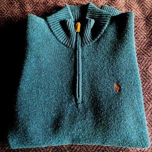 Polo by Ralph Lauren Lambs Wool 1/4 zip sweater